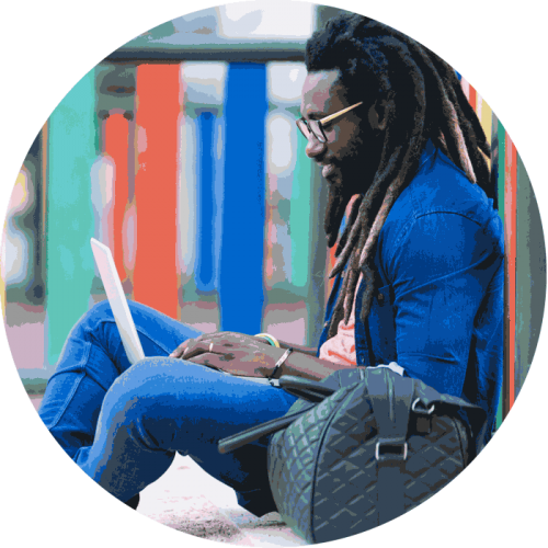 user seeing computer